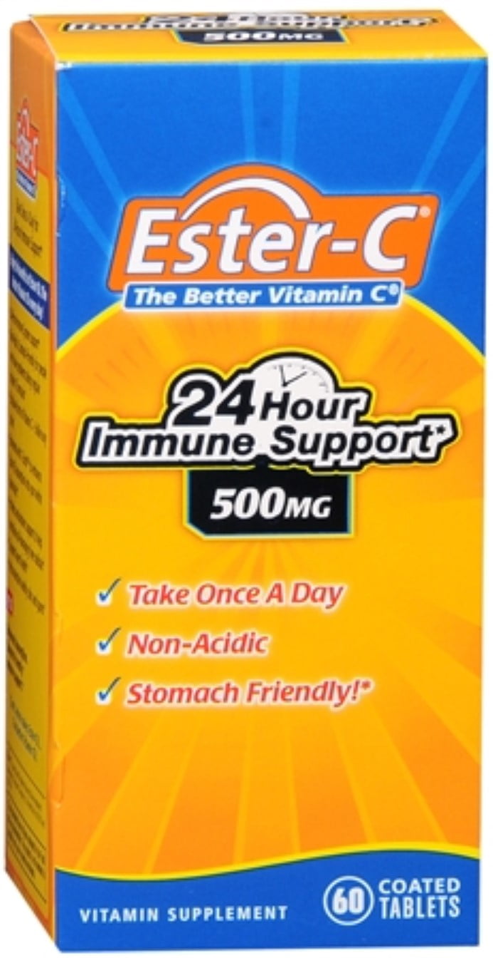 Ester-C 500 mg Coated Tablets 60 ea (Pack of 2)