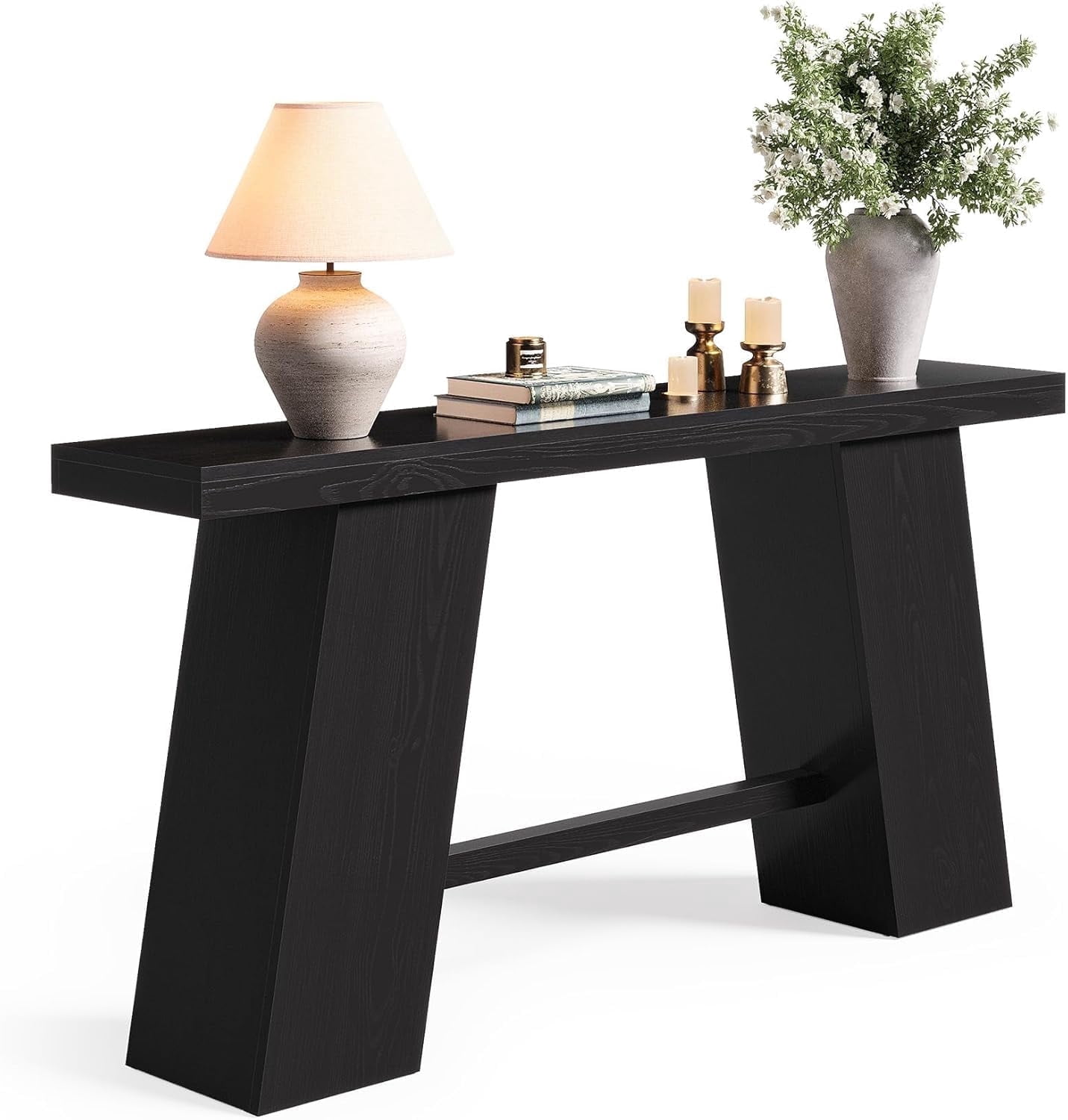 Finmind 70.8-Inch Long Black Console Table for Entryway, Narrow Modern Sofa Table for Entry, Hallway, Behind Couch, Living Room, Foyer, Entrance, Front Door