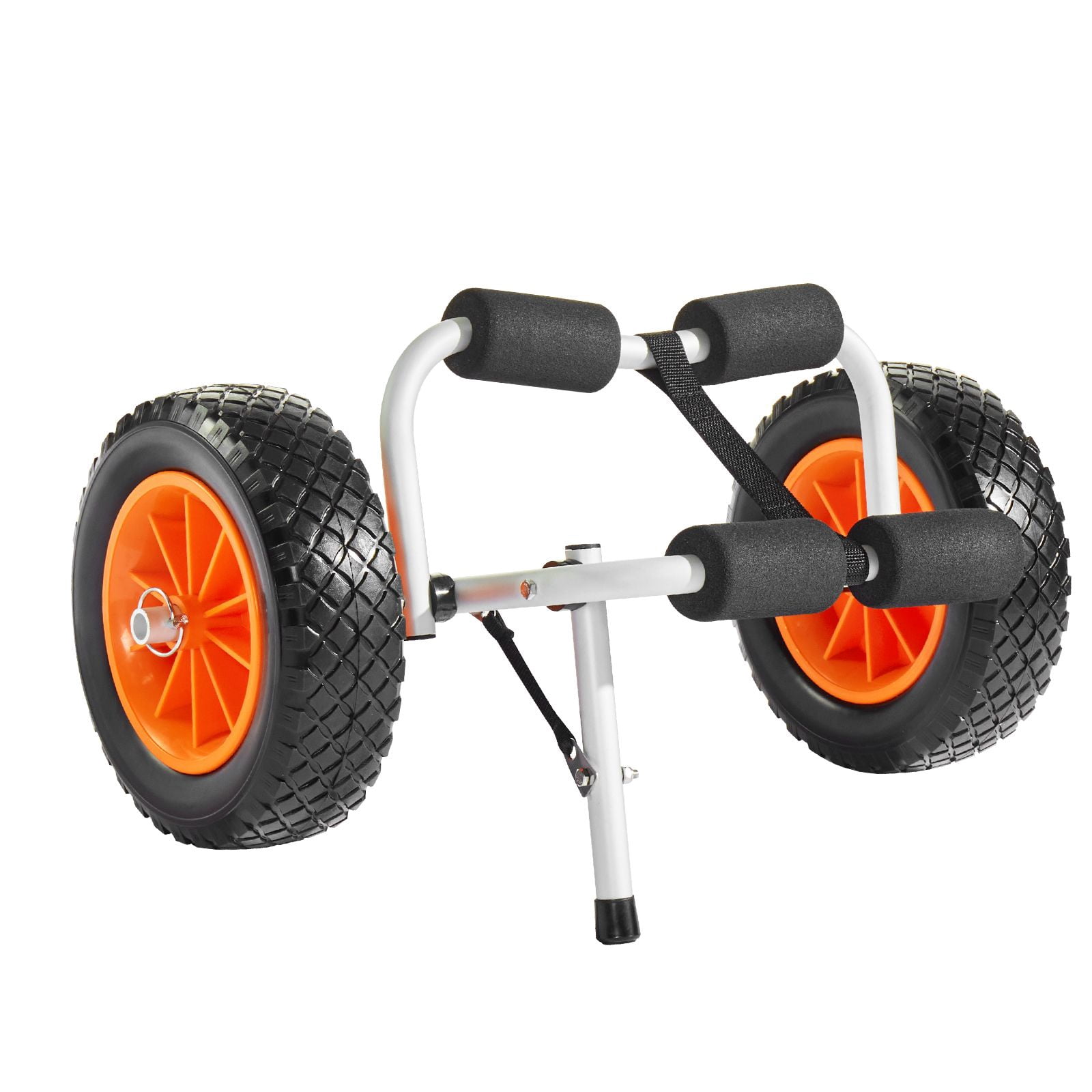 Dranite Foldable Kayak Cart with 10" Solid Tires & Ratchet Strap - 200lb Capacity for Kayaks, Canoes, Paddleboards