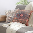 thumbnail image 6 of Boho Pillow Covers 18x18 Inch, Vintage Carpet Pattern Throw Pillow Cover Red Orange Antique Ethnic Decorative Pillow Cases Home Decor Square Pillowcase, 6 of 6