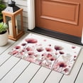 thumbnail image 4 of Watercolor Flowers Entryway Rug 2'x3'&nbsp; Non Slip Front Door Mats, Spring Pink Ink Floral Botanical Entrance Rugs Indoor Outdoor Carpet, Washable Floor Mats Small Area Rug for Bedroom Kitchen, 4 of 8