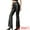Black, variant on DARING DIVA Women's Faux Leather Flared High Waist Bell Bottom PU Trousers XS Black
