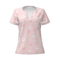 thumbnail image 3 of Naloa Cute Bunny Print T-Shirts Short Sleeve V Neck Tees for Women Fashion Tops Trendy Lightweight Soft Casual Summer Outfits Clothes, 3 of 5