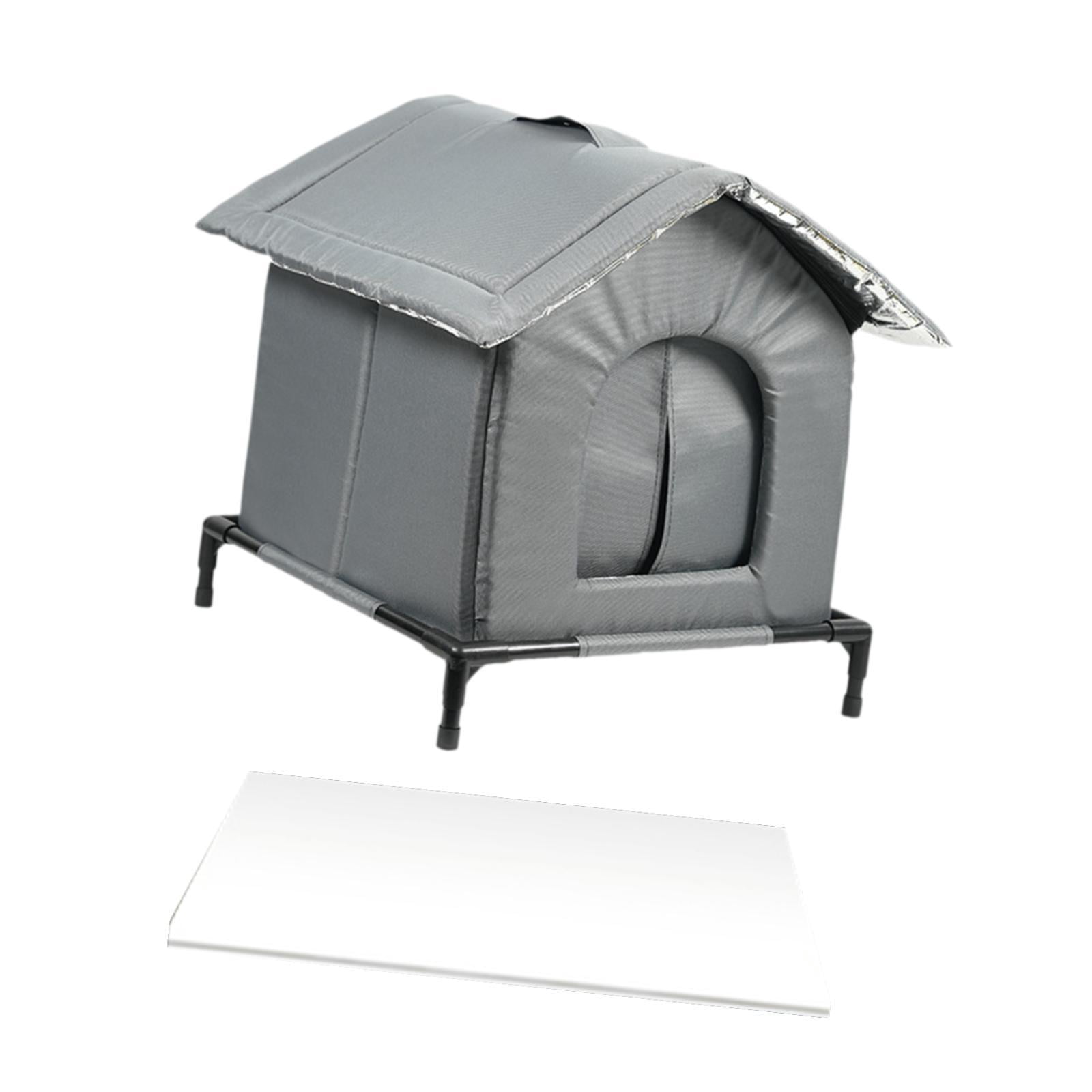 Bvdfgk Outdoor Cat House Cats Tent Portable Weatherproof Elevated Feral Cat Shelter Pet S
