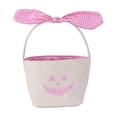 thumbnail image 2 of KKOUHVY Halloween Candy Bags, Canvas Trick or Treat Bags, Handheld Bow Halloween Pumpkin Buckets for Candies Kids Costume Party Supplies, Pink, 2 of 7