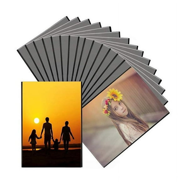 Magnetic Photo Frame Set for DIY Wall & Refrigerator Decor – 4x6 Inch Black (115x160mm) Lightweight 32g/PC, High-Quality PVC Acrylic Material, Easy-to-Use Magnetic Design, Ideal for Displaying