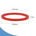thumbnail image 2 of Junta plana de goma de silicona Uxcell de 4" DN100 para conector rápido roja 5 unidades, 2 of 5