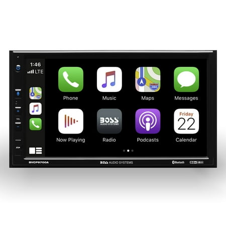 BOSS Audio Systems BVCP9700A Car Stereo - Apple CarPlay, Android Auto, Double Din, 7 Inch Touchscreen, Bluetooth, No CD DVD Player, AM/FM Radio Receiver
