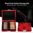 thumbnail image 1 of Oboe Reed Oboe Reeds Wood Silk Cloth Wooden Silk Cloth Cover Reed Case Holder Storage Box For 6Pcs Oboe Reeds Green, 1 of 7