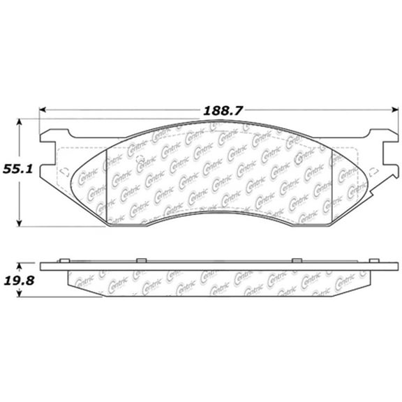 Centric 306.07021 Disc Brake Pad Fits select: 2006-2008 DODGE RAM 1500, 2001-2008 DODGE RAM 2500