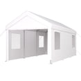 thumbnail image 5 of Miekor Furniture Carport 12' x 20' Portable Garage, Heavy Duty Car Port Canopy with 2 Roll-up Doors & 4 Ventilated Windows for Car, Truck, Boat, Garden Tools,white 19272, 5 of 12