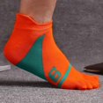 thumbnail image 3 of Men's Cotton Toe Socks Five Finger Socks No Show Crew Athletic Socks for Running 5 Pairs, 3 of 6