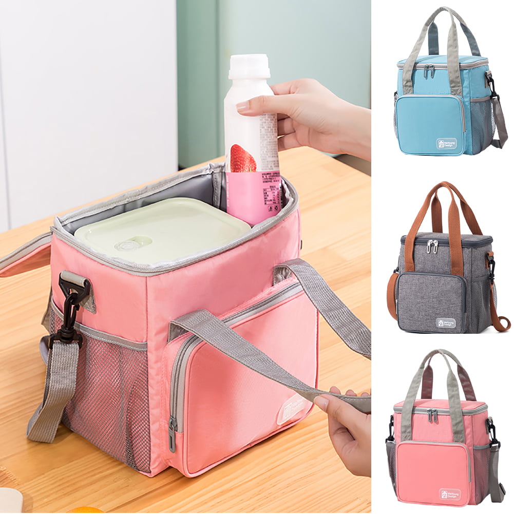  Mziart Cute Lunch Bag for Women Men, Aesthetic Lunch Bag  Reusable Insulated Lunch Tote Bag Kawaii Lunch Box Container Waterproof Lunch  Cooler Bag for Work Office Travel Picnic (Gray): Home 