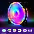 thumbnail image 2 of Opolski Case Fan Mute Adjustable 12cm RGB Lights PC Cooling Fan for Home, 2 of 9