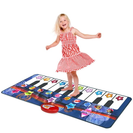 Kidzlane Durable Piano Mat, 10 Selectable Sounds, Play and Record, For Kids 3+, Dance and (Best Way To Learn Piano)