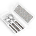 thumbnail image 4 of Honeii Alphabet Print Children's Knife, Fork And Spoon Set,Reusable Utensils Set with Case,Travel Cutlery Set,for Kids Adults Camping, 4 of 8