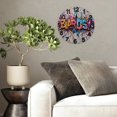 thumbnail image 4 of Colorful Abstract Graffiti Wall Clock Modern Home Decor 10-Inch Silent Wooden Wall Clock, Battery Operated (AA Batteries Not Included), Artistic Home Decor, 4 of 8
