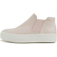 thumbnail image 2 of Soda Flat Women Chelsea Shoes Slip On Canvas Casual High Top Hidden Platform Sneakers White Sole Flatform Cushion Foam WOODS-S Pink Suede 7.5, 2 of 4