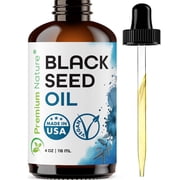 Premium Nature Black Seed Oil (Nigella Sativa), Cold-Pressed Unrefined, 4 fl oz (118 mL) Glass Dropper