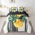 thumbnail image 2 of Feelyou Tropic Palm Botanical Bedding Comforter Set 7-Piece, Geometric Abstract Stripe King Bedding Sets, Teen Kid Adult Reversible Bed Sheets, Microfiber Bedroom Decor, 2 of 7