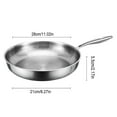 thumbnail image 2 of Coollooc Pure Titanium Pan, 100% Titanium Pans for Cooking Non Stick, Stainless Steel Hammered Pan Pro with Lid, Household Non-coating Non-stick Frying Pan(B,L), 2 of 9
