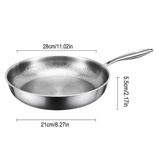 Pisexur Batería de cocina Sartén antiadherente para el hogar, sin revestimiento, para cocina de inducción, cocina de gas, especial para huevos, pasteles y filetes. para la cocina del hogar