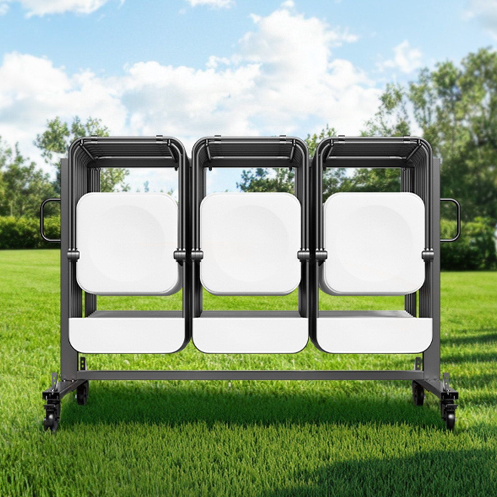 Easy-Move Chair and Table Dolly with Wheels - Supports 400lbs, Holds 42 Folding Chairs or 12 Tables