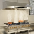 thumbnail image 2 of BRANO 42" Pro Style Range Hood Wall or Under Cabinet Mount, 1200 CFM DC Inverter Powerful & Quiet, Delay Shut-Off, 4 LED Lights, 2 of 11