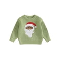 thumbnail image 2 of PaerPade Toddler Baby Boys Girls Christmas Sweater 0 3 6 9 12 18 24 Months 2T 3T Santa Claus Pattern Warm Knitted Long Sleeve Pullover Knitwear, 2 of 10