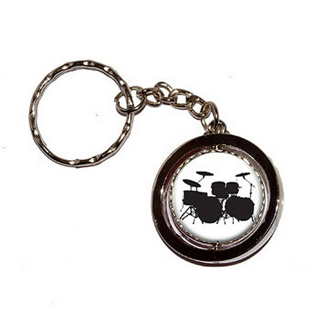 Drums Drumset Key Chain Keychain Ring