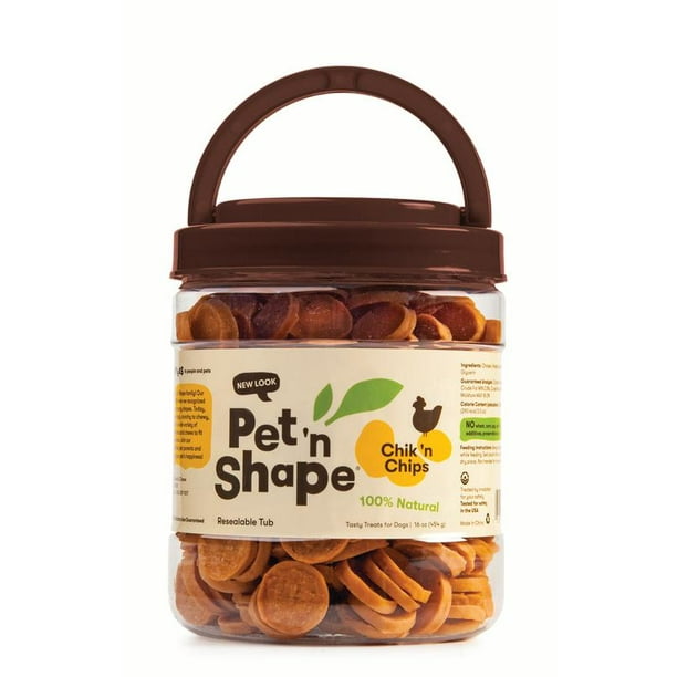 Pet 'n Shape All Natural Chik 'n Chips Dog Treats, 1 Lb Tub Walmart