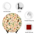 thumbnail image 4 of Kdxio Groovy American Western Footwear Bone China Decorative Plate Ceramic Decorative Plate for Home Office Wall Stand Decorative Plates for Home Bedroom-8in, 4 of 6