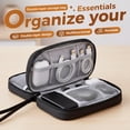 thumbnail image 2 of Travel Cable Organizer Pouch,Electronic Accessories Carry Case Tech Bag,Portable Double Layers All-in-One Storage Bag for Cable, Cord, Charger, Phone, Earphone, 2 of 7