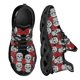 thumbnail image 1 of Zapatos planos con estampado de calaveras góticas y flores para mujer, zapatillas ligeras con plataforma y cordones, cómodas, 1 of 6