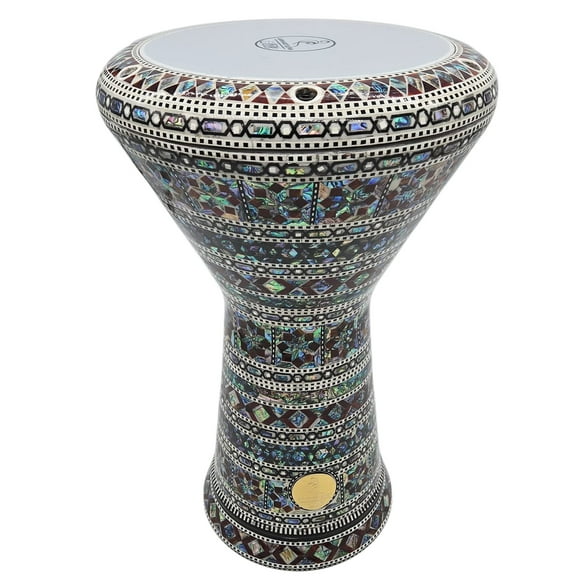 The Zoser NG 2.0 Sombaty Gawharet El Fan 18.5" Darbuka With Real Green Mother of Pearl