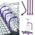 thumbnail image 3 of 4Pcs Adjust Silicone Glass Dishwasher Goblet Holder Safer Stemware Can Rack for Refrigerator Stacking Water Bottle Storage Bottle Organizer for Wall Cup Holder under Rack Freestanding Floor with, 3 of 4