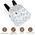 thumbnail image 6 of Dusty Blue Floral Leaf Pattern Small Backpack Cute Mini Backpacks For Woman Lightweight Daypacks, 6 of 8