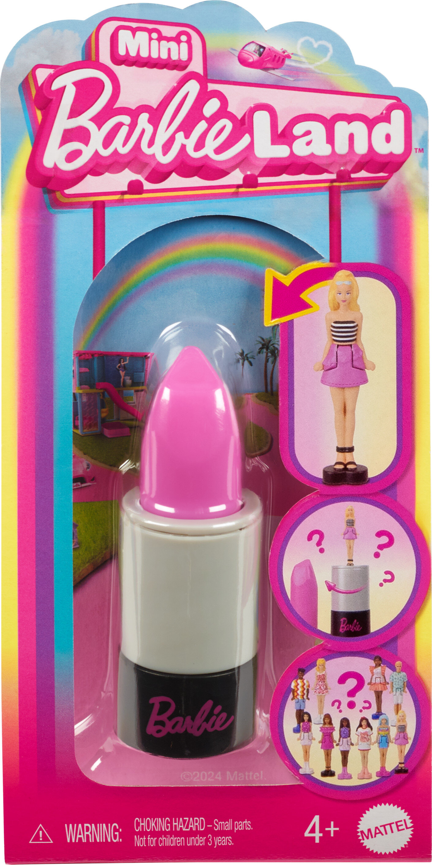 Barbie Mini BarbieLand Fashionistas Dolls, 1.5-inch Mini Dolls in Lipstick Tube, Surprise Reveal (Styles May Vary)