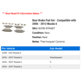 thumbnail image 2 of Rear Brake Pad Set - Compatible with 2006 - 2013 Mazda 6 2007 2008 2009 2010 2011 2012, 2 of 2