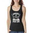 thumbnail image 1 of LA Pop Art Women's Word Art Tank Top - Pug Life, 1 of 2