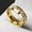 Gold-6, variant on Goldtone Stainless Steel Band Ring With Channel-Set Cubic Zirconia, Unisex