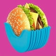 thumbnail image 2 of 4Pcs Burger Fixed Box Adjustable Hamburger Holders Reusable Washable Hamburger Clip Silicone Rack Holder Burger, 2 of 5
