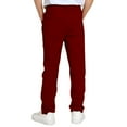 thumbnail image 6 of School Uniforms for Boys Straight Pants with Pockets Pull On Chino Pants Stretch Pants Wine Dress Pants for Boys Back To School Clothes Kid Boys Pants 5-6 Years, 6 of 6