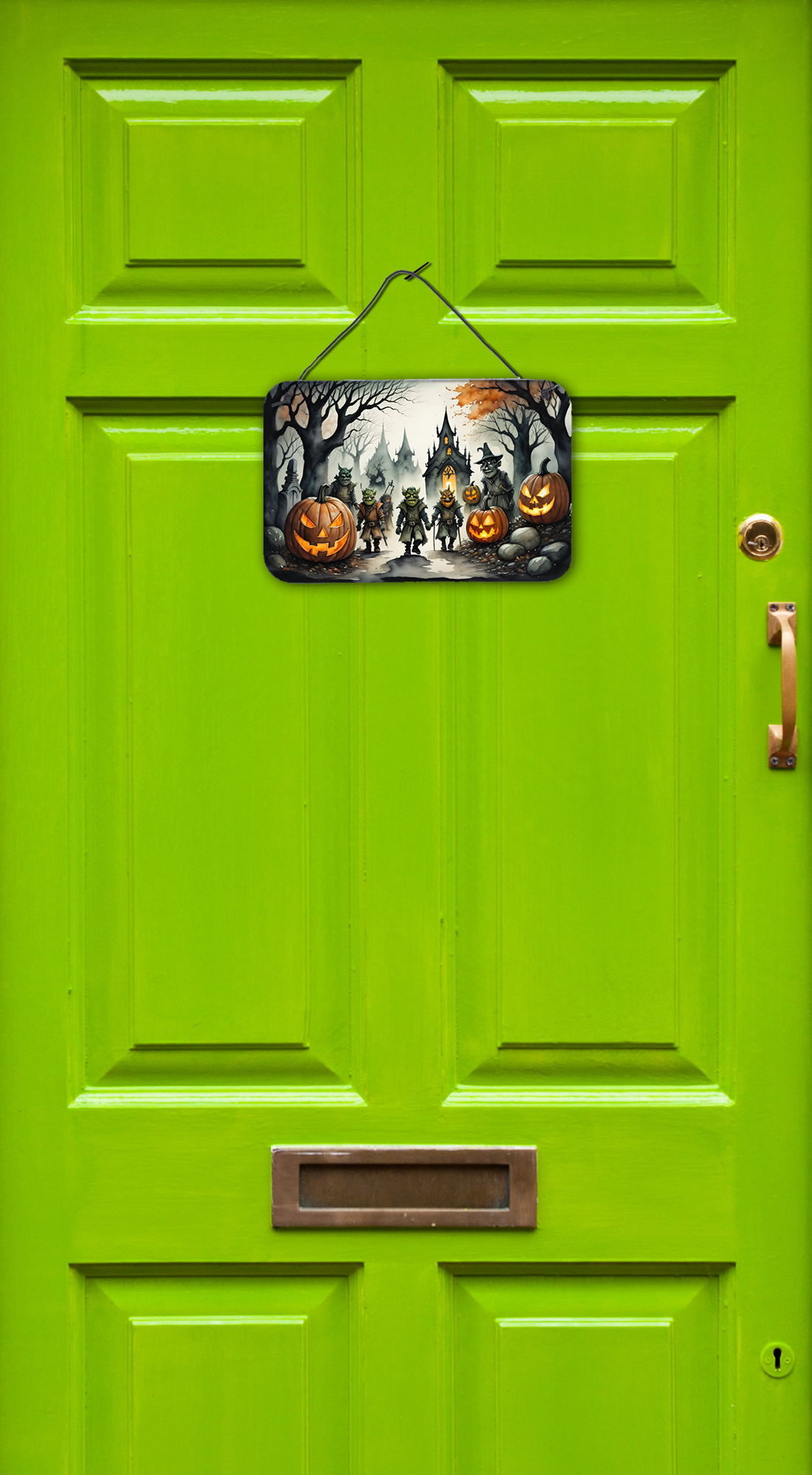 Orcs Spooky Halloween Wall or Door Hanging Prints 8 in x 12 in