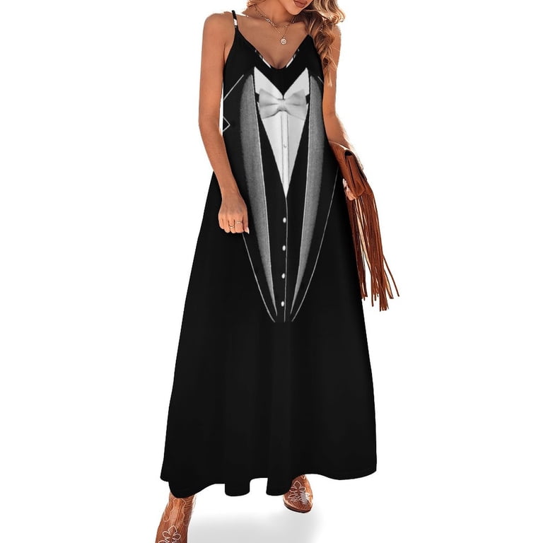 TUXEDO Sleeveless Dress elegant dress elegant party dress for women women's clothing trend dresses for woman - Walmart.com TUXEDO Sleeveless Dress elegant dress elegant party dress for women women's clothing trend dresses for woman - Walmart.com
