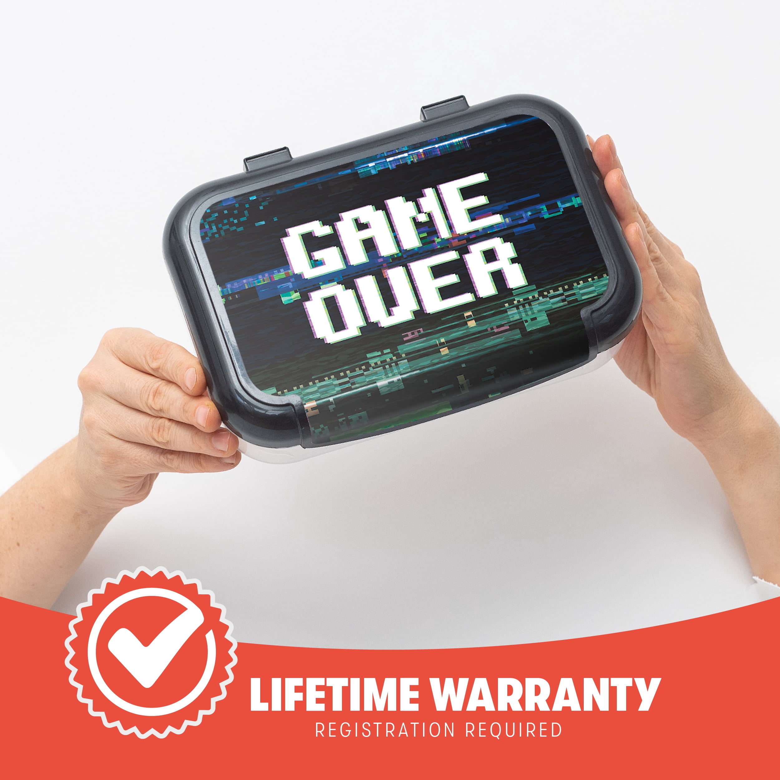 ZIPIT Black Gamer Recycled Plastic Pencil Box for Kids, Elementary School Box