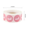 thumbnail image 2 of 2 Roll Clothing Size Stickers Cool Waterproof Labels Circle Apparel Round Baby Pink, 2 of 8