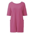 thumbnail image 3 of MKLEKYY Pantalones Cortos Para Correr Mujer Mono De Verano De Gran Tamaño Para Mujer, Mono Informal De Entrenamiento Deportivo, Pantalones Cortos Holgados Sin Espalda, Monos, 3 of 4