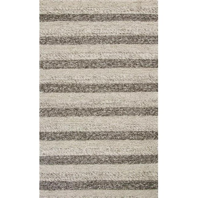 HomeRoots 352536 3 ft. 3 in. x 5 ft. 3 in. Wool Grey & White Area Rug