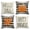 Black Stripe, variant on Sm:)e Hello Autumn Flower Maple Leaves Orange Pumpkin Watercolor Fall Throw Pillow Covers 18 x 18 Inch Set of 4
